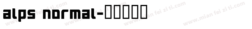 alps normal字体转换